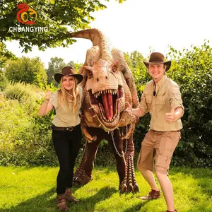 Costume de dinosaure robotique pour adulte, marche réaliste 3d avec costumes de dinosaure