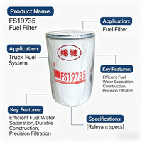 Suku Cadang Mesin Excavator Berkualitas Tinggi OEM, Filter Pemisah Air Bahan Bakar P551843 FS19735 untuk Truk