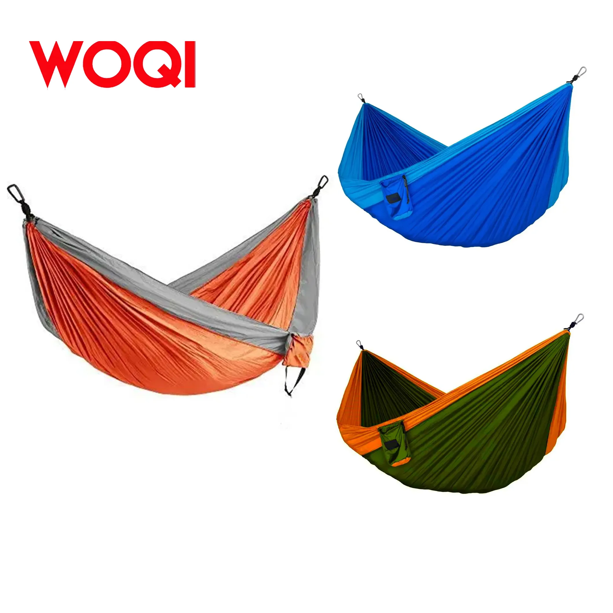 WOQI Outfitters di campeggio Amaca All'aperto, sacchetto di Nylon Leggero Doppio Portatile Paracadute Amaca Per Il Campeggio