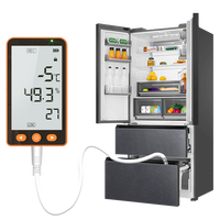Registrador de Datos de Temperatura y Humedad Aikesi GSP-80Pro de Plástico, Pantalla LCD Extra Grande, Informes USB Reutilizables en PDF, Certificado CE FCC ROHS