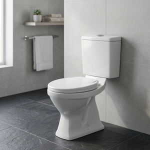 สุขภัณฑ์เซรามิกแบบสองชิ้น Aqua Pan สไตล์อิตาลี สีขาว ทันสมัย แบบติดตั้งแนบพื้น - Product Image 3