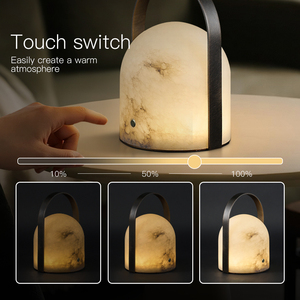 Đèn bàn đá cẩm thạch sạc từ tính, đèn ngủ bằng đá alabaster, có thể điều chỉnh độ sáng 2700K, pin bền, đèn bàn di động, đèn <span class=keywords><strong>LED</strong></span> - Product Image 3