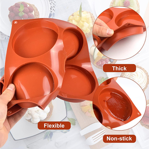 Không dính 6-khoang Vòng Silicone nướng khuôn đa-sử dụng Silicone Cookie <span class=keywords><strong>mini</strong></span> bánh & xà phòng Nhựa Coaster khuôn - Product Image 3