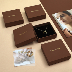 กล่องของขวัญเครื่องประดับกระดาษแบบมีฝาปิดและฐาน สำหรับบรรจุภัณฑ์สร้อยคอ หรูหรา ผลิตตามสั่ง ขายส่งโดย Boyang - Product Image 3