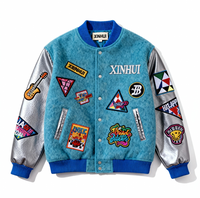 Blouson coupe-vent personnalisé en usine avec applique TEDDY, style streetwear décontracté, blouson bomber universitaire en toile, col montant, automne, 6XL