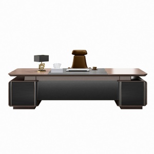 Modern Large Executive Wooden Furniture Luxury Ceo Acrylic Office Desk Table Organizer With Drawer - Product Image 1
