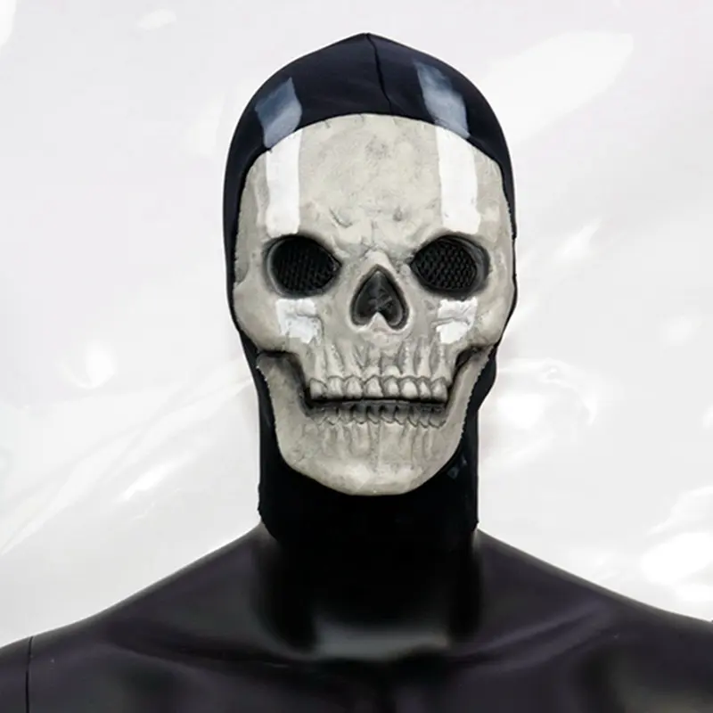 Acessório de Halloween Carnaval, máscara fantasma chapalada, adereços de filme Cyberpunk, máscaras faciais completas