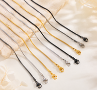 Collier ras du cou en acier inoxydable sur mesure, chaîne serpent ronde, perles à sertir, anneaux sans soudure, composants de bijoux DIY, OEM ODM