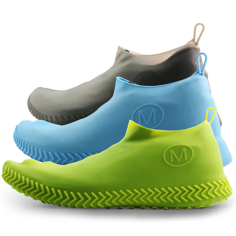 Benutzer definierte Hersteller Wasserdichte Gummis chuhe Silikon Wieder verwendbare Regens tiefel Outdoor Wasserdicht Männer Frauen Biologisch abbaubare Schuh überzug