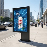 Tótem LED Vertical para Exteriores Personalizado OEM, 6000nits Ultra Brillante, IP65 Impermeable, Pantalla Digital de Pie, Cartel Comercial