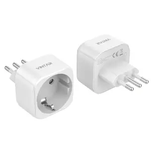 VINTAR Italy Type L Plug Travel Adapter Europe Germany to Italy Travel Adapter