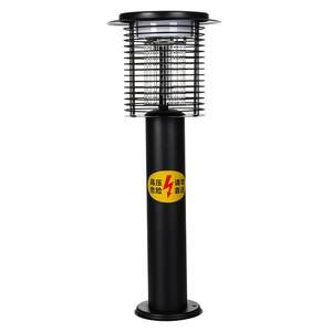 Lampe solaire anti-moustiques d'extérieur, 20x58cm, lumière LED ultraviolette, pilier lumineux noir pour pelouse, jardin, villa, mur - Product Image 4