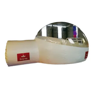 Al aire libre transparente Domo inflable iglú claro de tienda con túnel para acampar