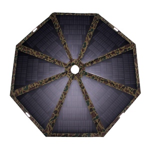 Sombrilla Solar Plegable al por Mayor con Panel Solar Monocristalino de 60W, Cargador Solar Portátil para Exteriores - Product Image 2