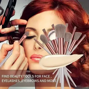 Set de Brochas de Maquillaje Profesional - Brochas Cosméticas Suaves y Esponjosas para Base, Polvo, Sombra de Ojos y Difuminado, Herramientas de Belleza - Product Image 5