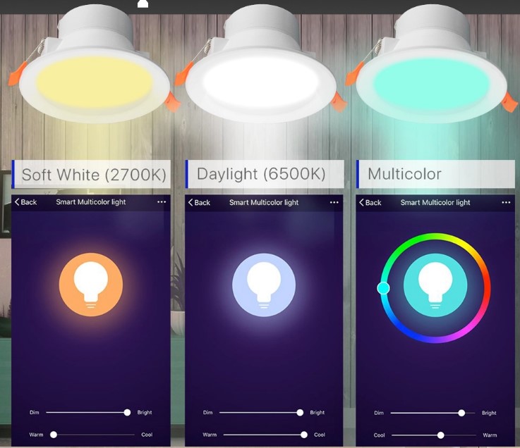 Soft White (2700K) Daylight (6500K) Multicolor