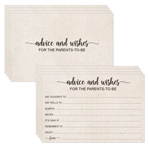 Prospective Parents Baby Shower Suggestion Card Organizing and Announcing Gift Card for Baby Showers