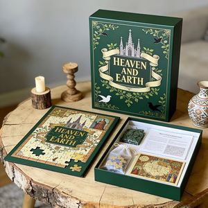 Rompecabezas de cartón para bebés y madres, juguete educativo de bricolaje con diseño de dibujos animados, material de papel, tamaño personalizado, logotipo, caja de regalo gris, juego de regalo. - Product Image 3