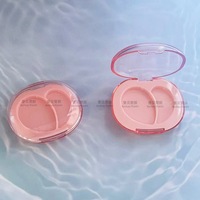 Nouveau produit personnalisé, fard à paupières bicolore hydratant et illuminateur, 6g, boîte en plastique ABS, impression sérigraphique
