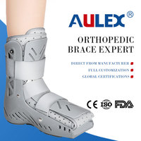 Attelle de cheville réglable et flexible AULEX avec fermeture à boucle, respirante en polyester et coton, protection professionnelle unisexe