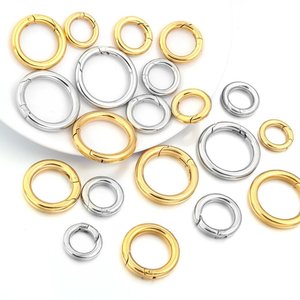 Fermoirs à ressort en acier inoxydable poli 316 pour la création de bijoux DIY, colliers, bracelets et attaches de sacs |   Anneaux de jonction ronds à clipser - Product Image 5