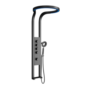 Set keran mandi LED, desain baru kamar mandi hujan langit-langit air terjun termostatik - Product Image 5