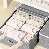Sacs de rangement pliables modernes grande capacité en tissu gris, organisateur de placard et de lit, anti-poussière, avec poignée, pour vêtements, literie et articles divers