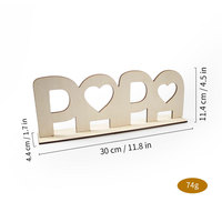 DIY Plaque en bois non finie pour affichage photo 'Bester Opa', cadre photo artisanal en bois, décoration de table pour la maison, cadeau pour grand-père
