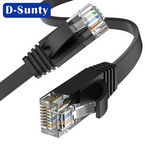 สายแพทช์คอร์ดแบบแบน CAT6 UTP ยาว 0.5 เมตร สีเขียว PVC 32AWG 8 แกนทองแดงบริสุทธิ์ สายเคเบิลอีเธอร์เน็ตสำหรับการสื่อสาร ขายส่งจากโรงงาน - Product Image 6
