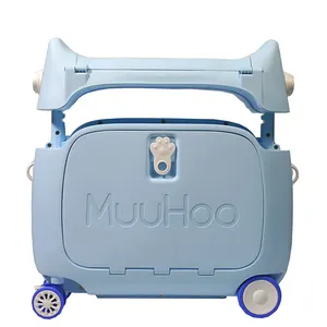 MUUHOO PP bed box travel kids travel luggage ride-on suitcase cute animal shape for children gift environmental material