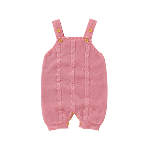 Mimixiong Vente en gros de haute qualité pour tout-petits Nouveau-né bébé maillot tricoté vêtements jarretelles barboteuses combinaisons Roupas de Bebes - Product Image 1