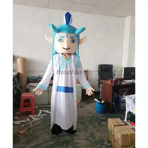 Hengyuan fábrica al por mayor adulto diablo azul mascota disfraz Tv y película personaje logotipo personalizado para Festival Cosplay fiesta suministros