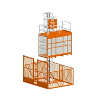 Monte-chargeurs à cage simple et double faciles à installer pour la construction et le transport de marchandises
