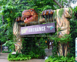 Puerta de fibra de vidrio para Parque de dinosaurios, puerta de dinosaurios para Parque de <span class=keywords><strong>entrada</strong></span>, personalizada - Product Image 3