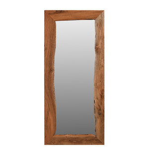 HMS 32 \ "in legno massello dal vivo bordo a tutta lunghezza appeso specchio da pavimento marrone Live Edge Design
