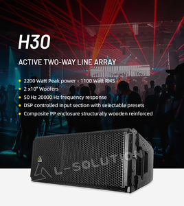 Sistema de <span class=keywords><strong>Sonido</strong></span> Profesional L-solution H30 Dual de 10 Pulgadas, 4 Canales, 2 Vías, Altavoces Activos Line Array, 2200W - Product Image 2