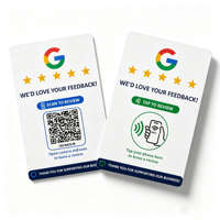 NFC-Karte für Google-Bewertungen, PVC CR80 Tippen oder Scannen, Feedback-Karte, Tragbare Lösung zur Kundenbewertungsanfrage für Einzelhandel und Gastronomie