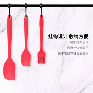 Silicone Kitchenware 3 Piece Set Oil Brush Scraper Baking Tools Cake Pastry Utensils Food Grade Flexible Oven Safe Dishwasher - Product Image 2