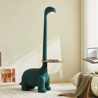 Fauteuil d'appoint multifonctionnel en forme de dinosaure, style minimaliste moderne chinois, avec table d'appoint, fauteuil de salon décoratif individuel