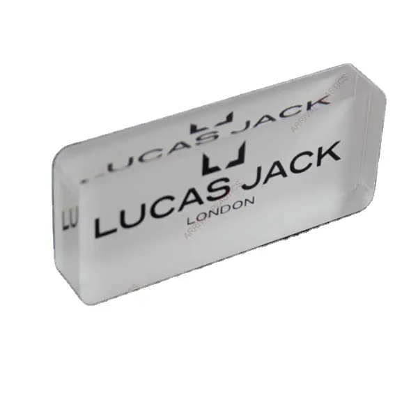 Customized High Quality Acrylic Nameplates Logo Display Block, Acrylic Display Stand Block