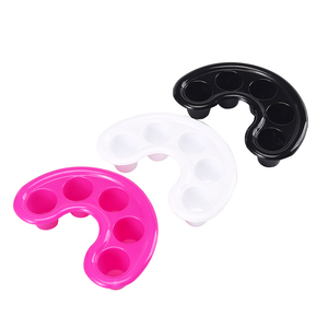 Bandeja de 5 orificios para remojar y limpiar manos y dedos, eliminador de piel muerta, tratamiento de spa para uñas, herramienta de limpieza para salón de manicura - Product Image 1