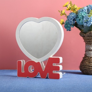 Miroir de maquillage LED magique LOVE à sublimation, cadre <span class=keywords><strong>photo</strong></span> vierge personnalisable pour cadeau promotionnel DIY - Product Image 4