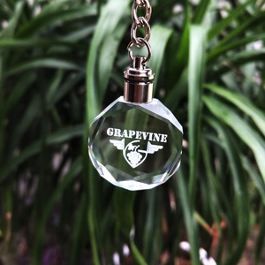 Llavero de cristal con <span class=keywords><strong>foto</strong></span> grabada con láser 3D personalizado, regalo de negocios con el logotipo del equipo del club, llaveros y mosquetones promocionales - Product Image 4