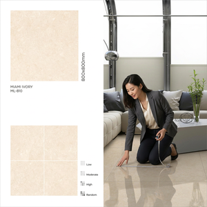 Marfil Beige Gray Marble Look Glazed Porcelain Floor Tiles Premium Luxury Surface 80x80cm - Product Image 4