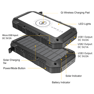 ES960S Grand chargeur solaire pour voiture Unique 3 en 1 Chargeur sans fil avec alimentation Ajouter une batterie externe 20000 Charge rapide Coffret cadeau - Product Image 2