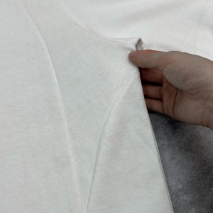 Camisetas Blancas 100% Algodón con Logotipo, Estilo Urbano, Hombros Caídos, Oversize, Personalizadas, de Tela Gruesa, Corte Cuadrado para Hombre - Product Image 4