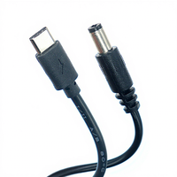 9V 12V 15V 20V PD USB Typ-C zu DC 5,5x2,1mm Reinkupfer PVC Ladekabel für WLAN-Router Lautsprecher