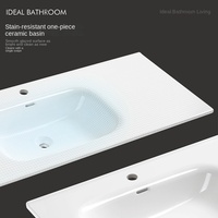 Vasque en céramique à poser sur comptoir, design moderne et minimaliste, étanche sur les quatre côtés, avec drain, pour salle de bain, respectueuse de l'environnement