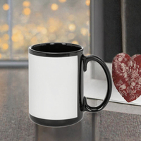 Grandes tasses à sublimation noires de 15 oz - Taille idéale pour les amateurs de café américains