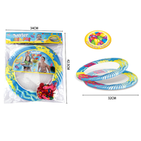 Jeu de disques d'extérieur avec 2 balles en caoutchouc rebondissantes, jeu de lancer et de attraper, petits disques volants pour pelouse, jouet pour enfants et adultes, jeu de plage, piscine, jardin